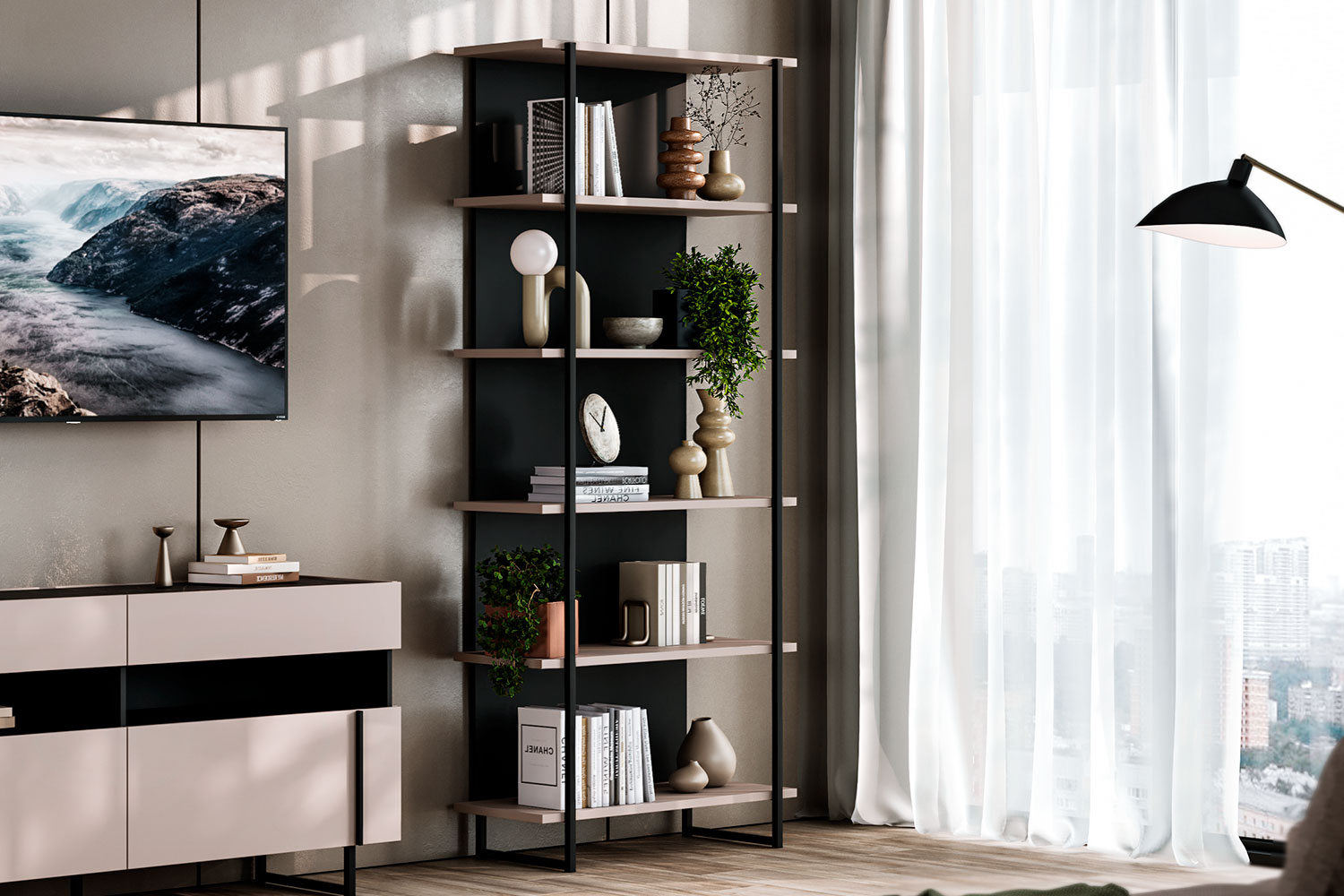 Распродажа - изображение №4 "Стеллаж Милагро (выставочный образец)"  на www.Angstrem-mebel.ru