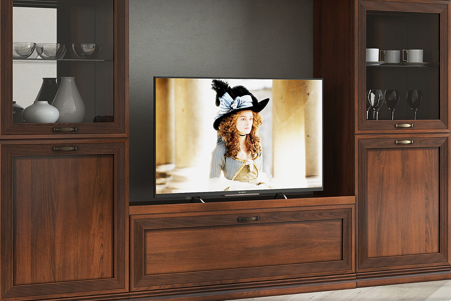 Тумбы под телевизор - изображение №6 "Тумба Адажио под телевизор с выдвижным ящиком"  на www.Angstrem-mebel.ru